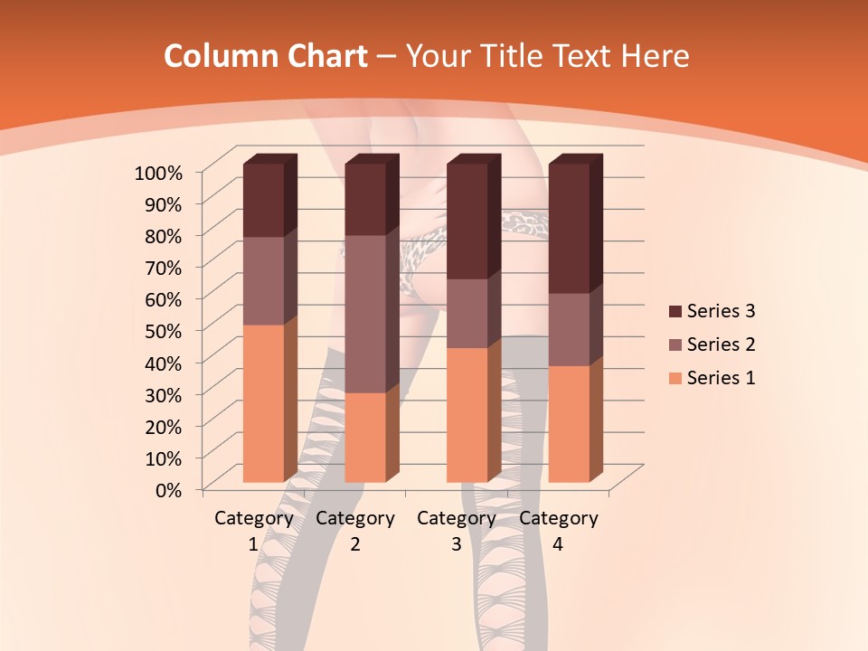 A Woman In Lingerie And Stockings Is Posing For A Picture PowerPoint Template