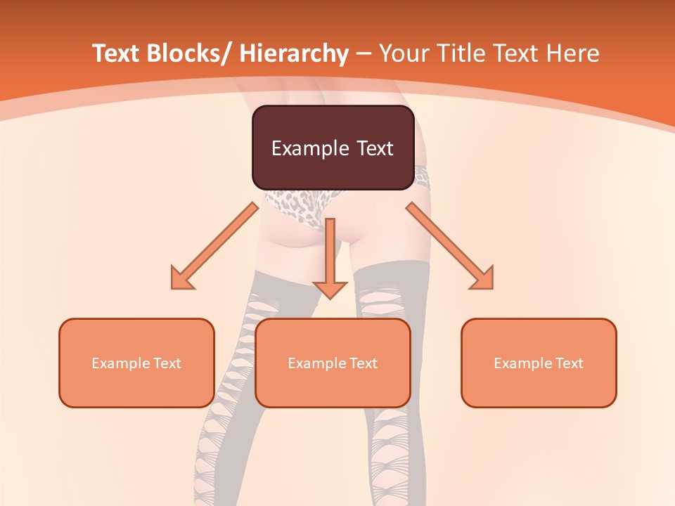 A Woman In Lingerie And Stockings Is Posing For A Picture PowerPoint Template
