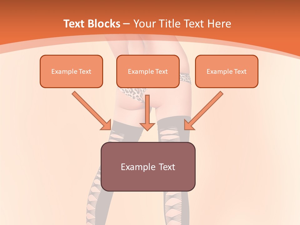 A Woman In Lingerie And Stockings Is Posing For A Picture PowerPoint Template