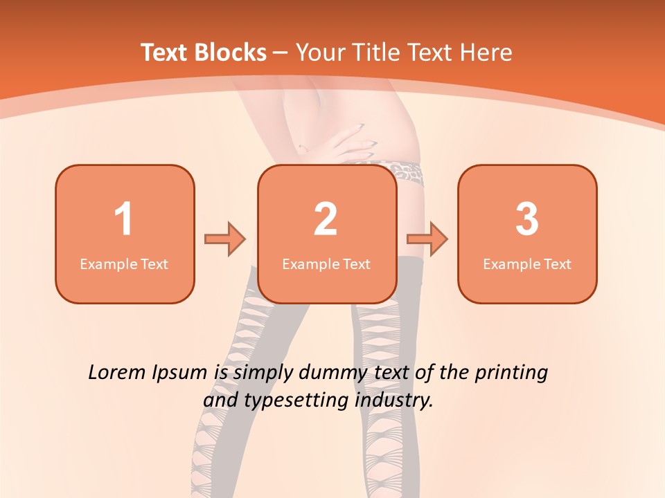 A Woman In Lingerie And Stockings Is Posing For A Picture PowerPoint Template