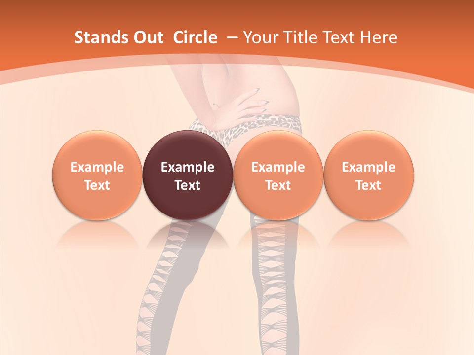 A Woman In Lingerie And Stockings Is Posing For A Picture PowerPoint Template