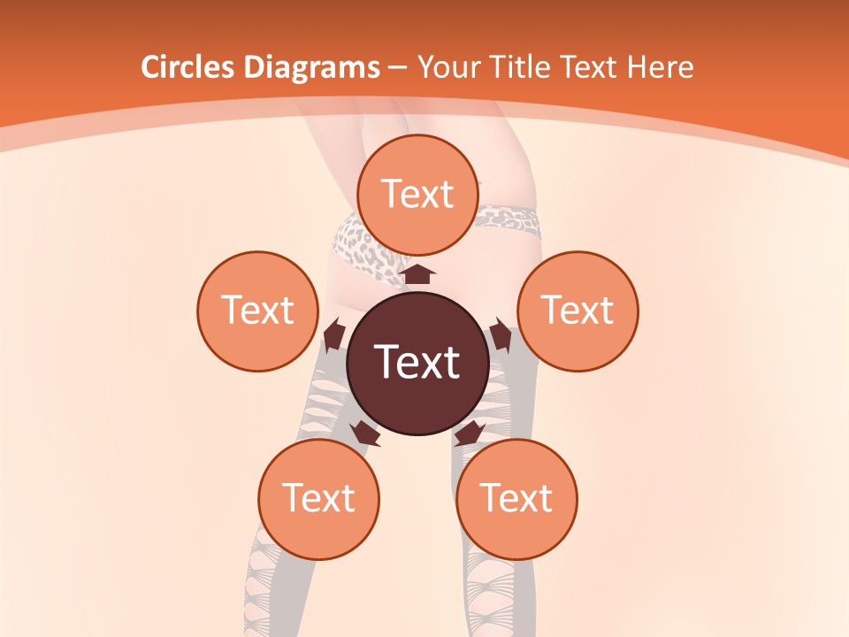 A Woman In Lingerie And Stockings Is Posing For A Picture PowerPoint Template