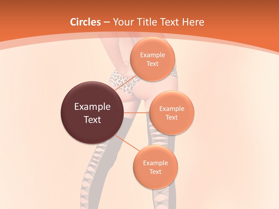 A Woman In Lingerie And Stockings Is Posing For A Picture PowerPoint Template