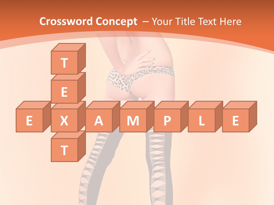 A Woman In Lingerie And Stockings Is Posing For A Picture PowerPoint Template