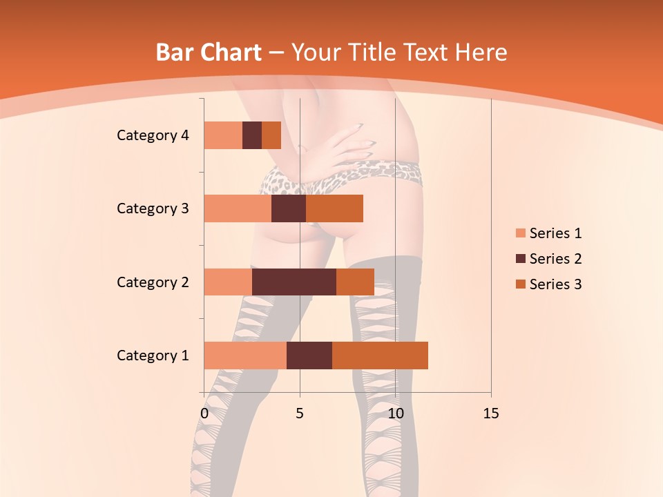 A Woman In Lingerie And Stockings Is Posing For A Picture PowerPoint Template