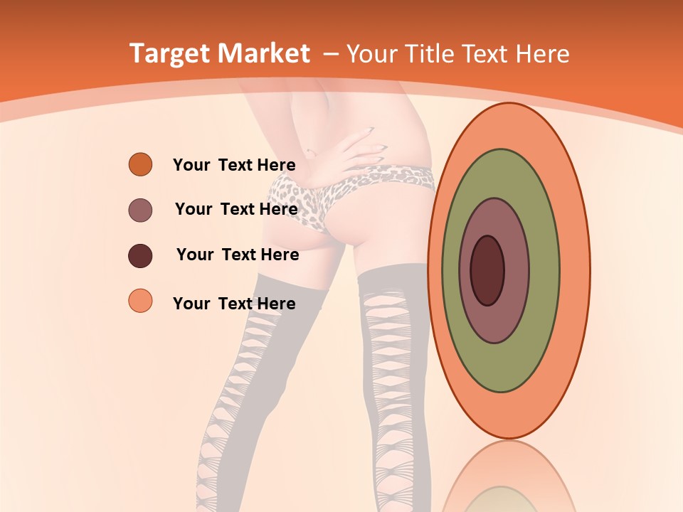 A Woman In Lingerie And Stockings Is Posing For A Picture PowerPoint Template