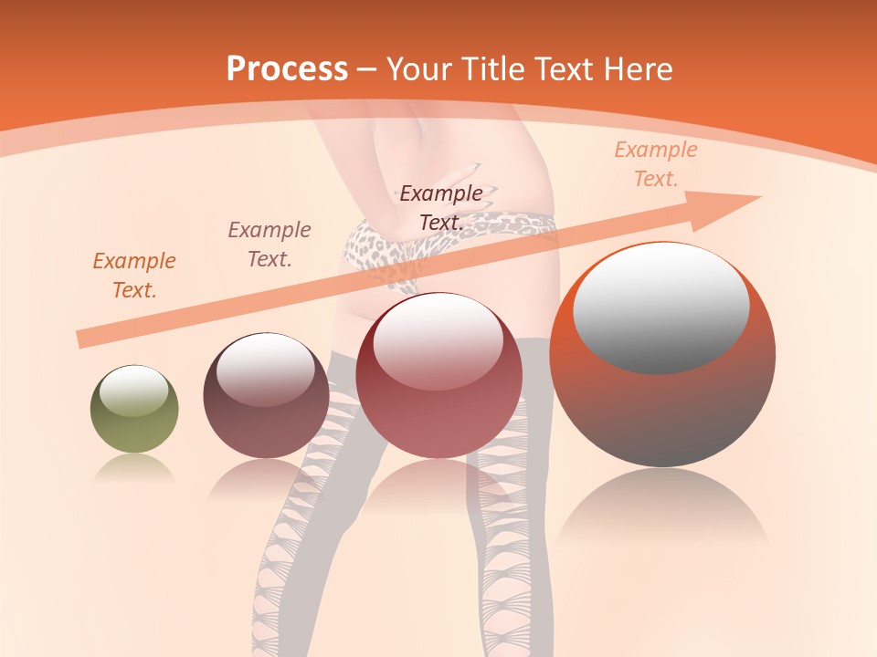 A Woman In Lingerie And Stockings Is Posing For A Picture PowerPoint Template