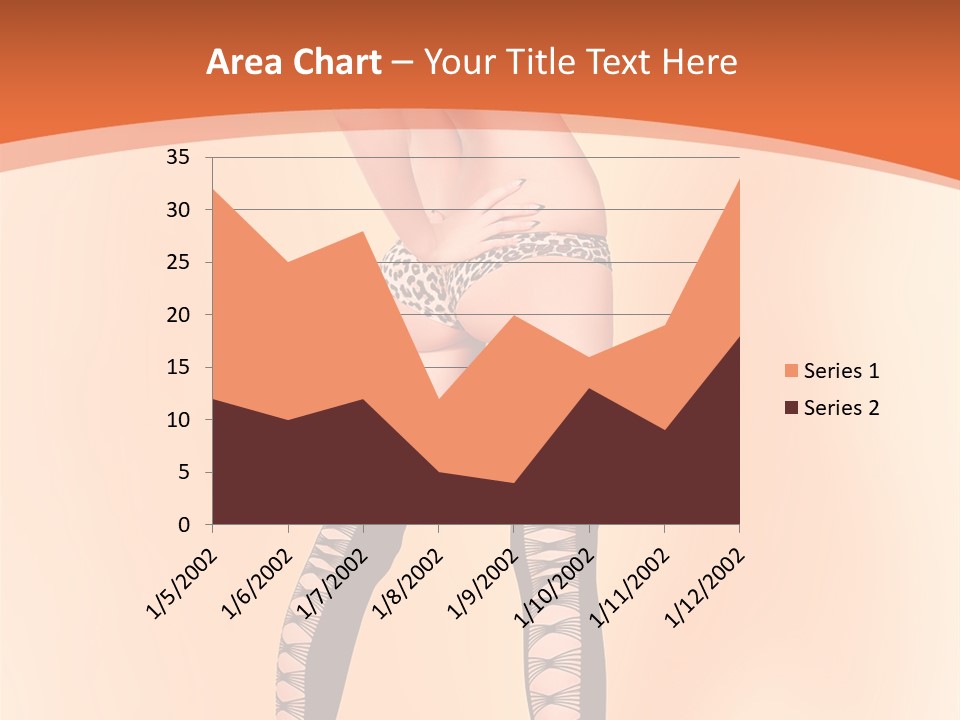 A Woman In Lingerie And Stockings Is Posing For A Picture PowerPoint Template