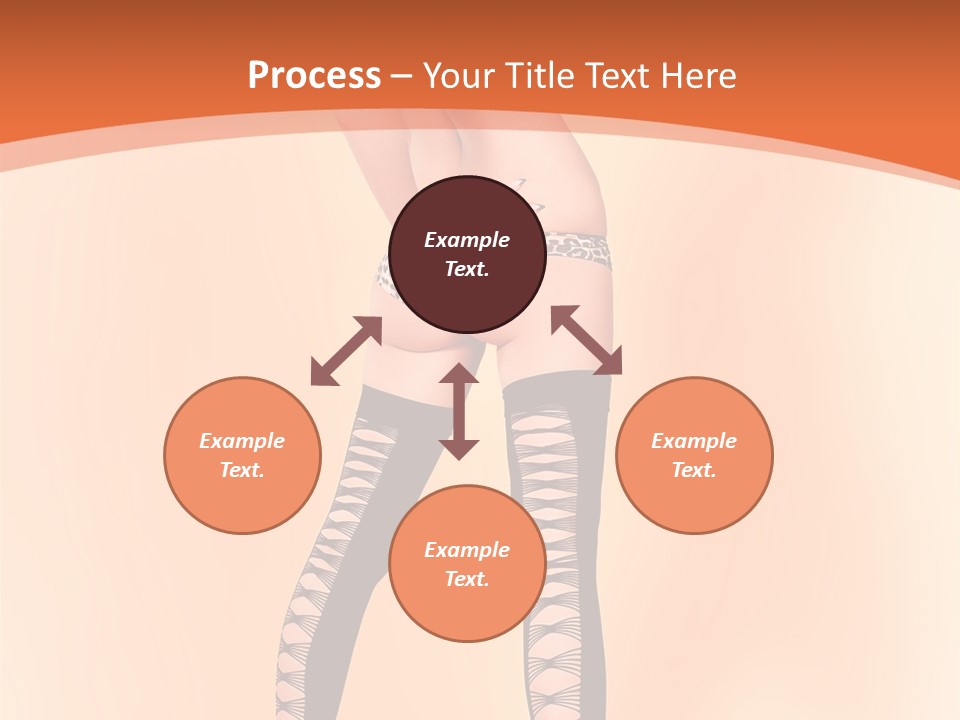 A Woman In Lingerie And Stockings Is Posing For A Picture PowerPoint Template
