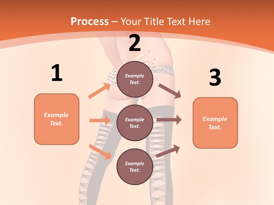 A Woman In Lingerie And Stockings Is Posing For A Picture PowerPoint Template