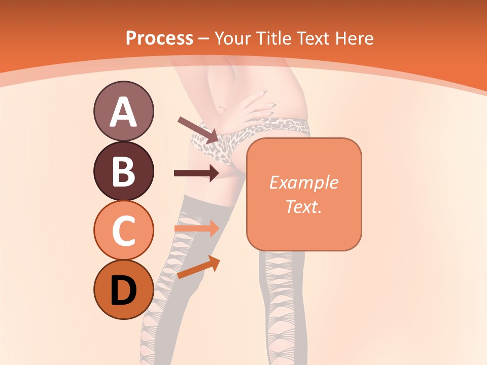 A Woman In Lingerie And Stockings Is Posing For A Picture PowerPoint Template