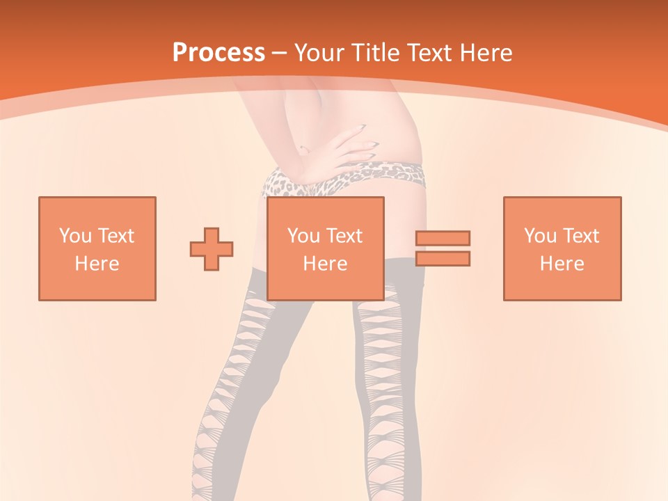 A Woman In Lingerie And Stockings Is Posing For A Picture PowerPoint Template