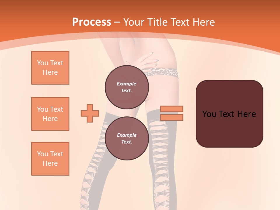 A Woman In Lingerie And Stockings Is Posing For A Picture PowerPoint Template