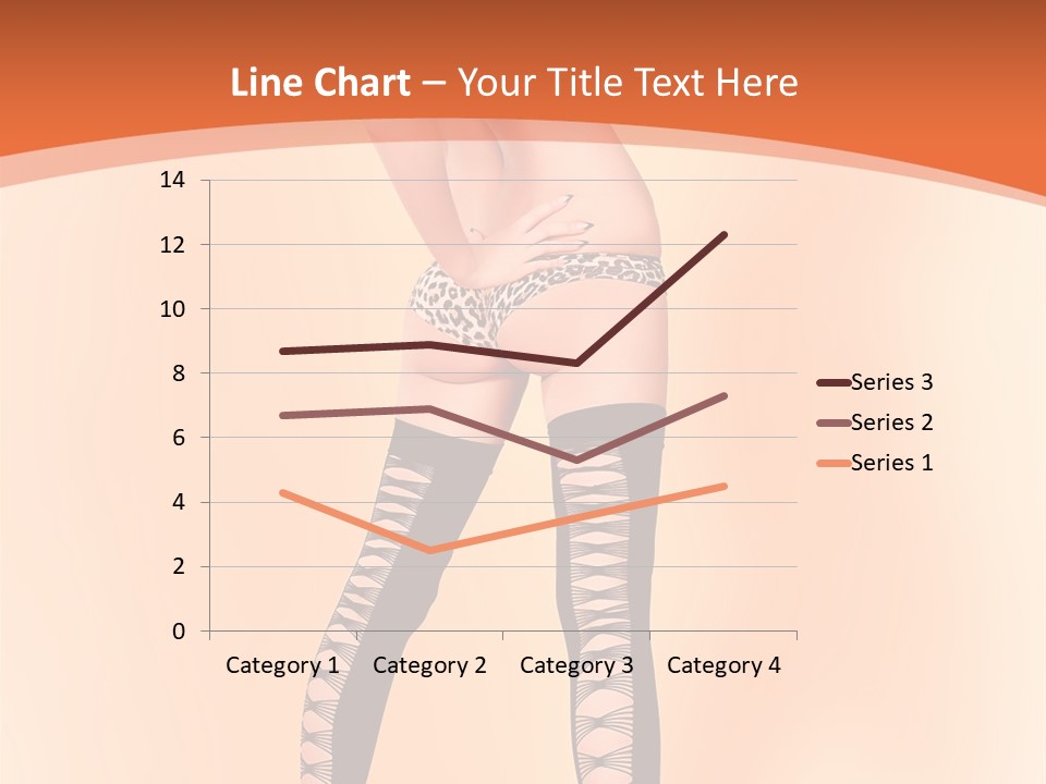 A Woman In Lingerie And Stockings Is Posing For A Picture PowerPoint Template