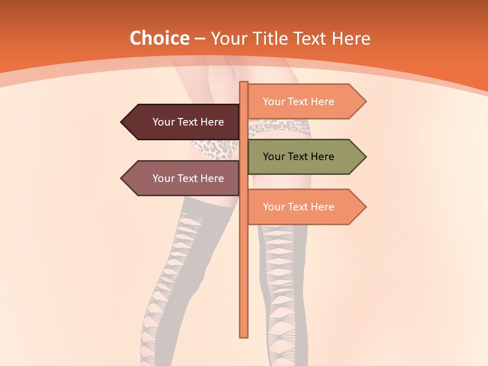 A Woman In Lingerie And Stockings Is Posing For A Picture PowerPoint Template