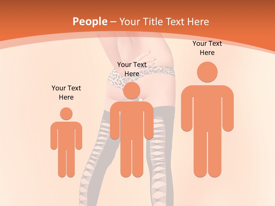 A Woman In Lingerie And Stockings Is Posing For A Picture PowerPoint Template