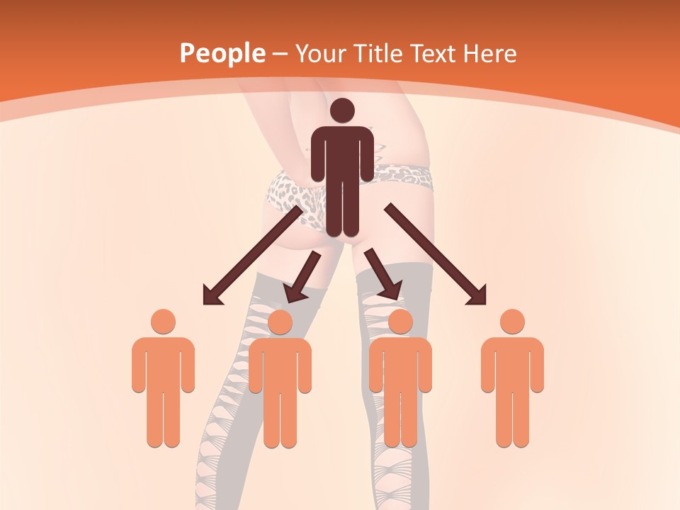 A Woman In Lingerie And Stockings Is Posing For A Picture PowerPoint Template