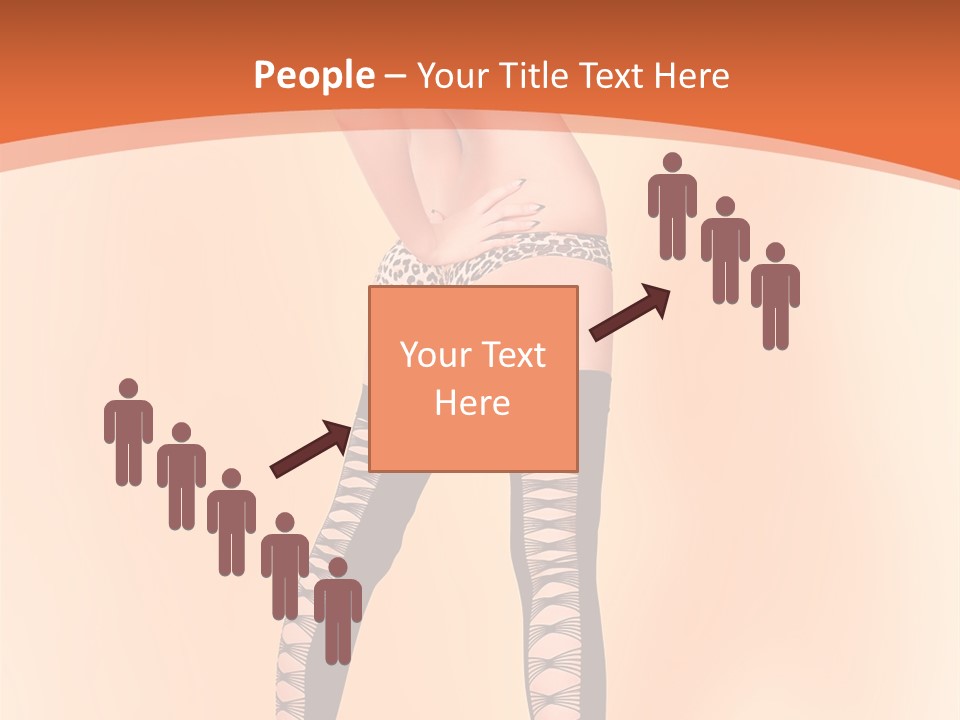 A Woman In Lingerie And Stockings Is Posing For A Picture PowerPoint Template