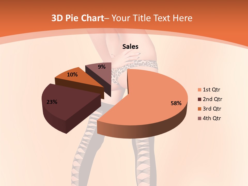 A Woman In Lingerie And Stockings Is Posing For A Picture PowerPoint Template