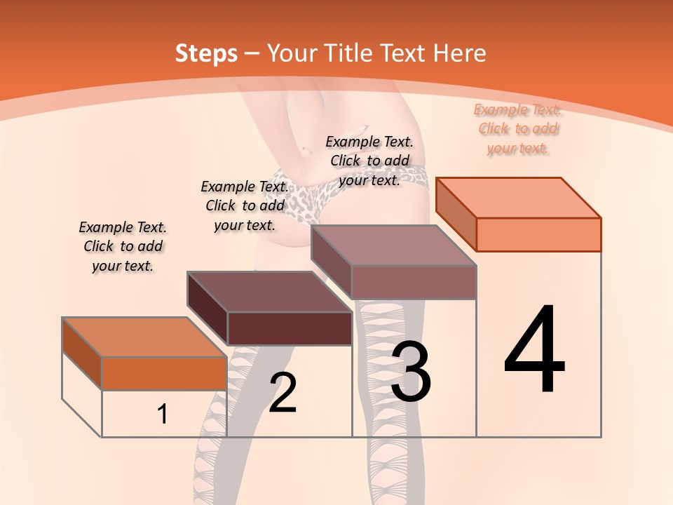 A Woman In Lingerie And Stockings Is Posing For A Picture PowerPoint Template