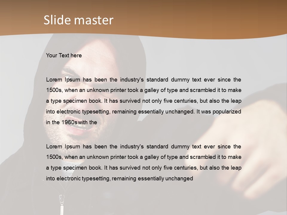 Gunman Male Terrorist PowerPoint Template