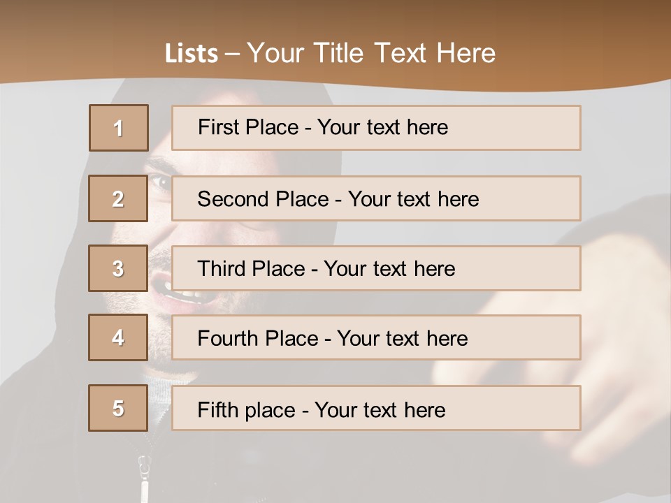 Gunman Male Terrorist PowerPoint Template