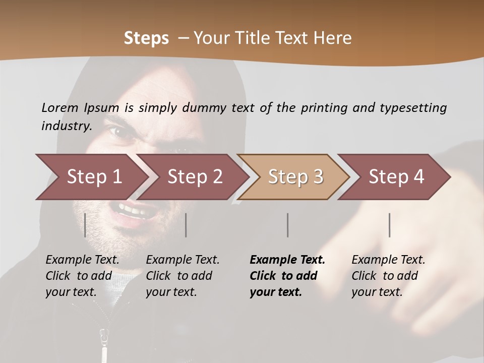 Gunman Male Terrorist PowerPoint Template