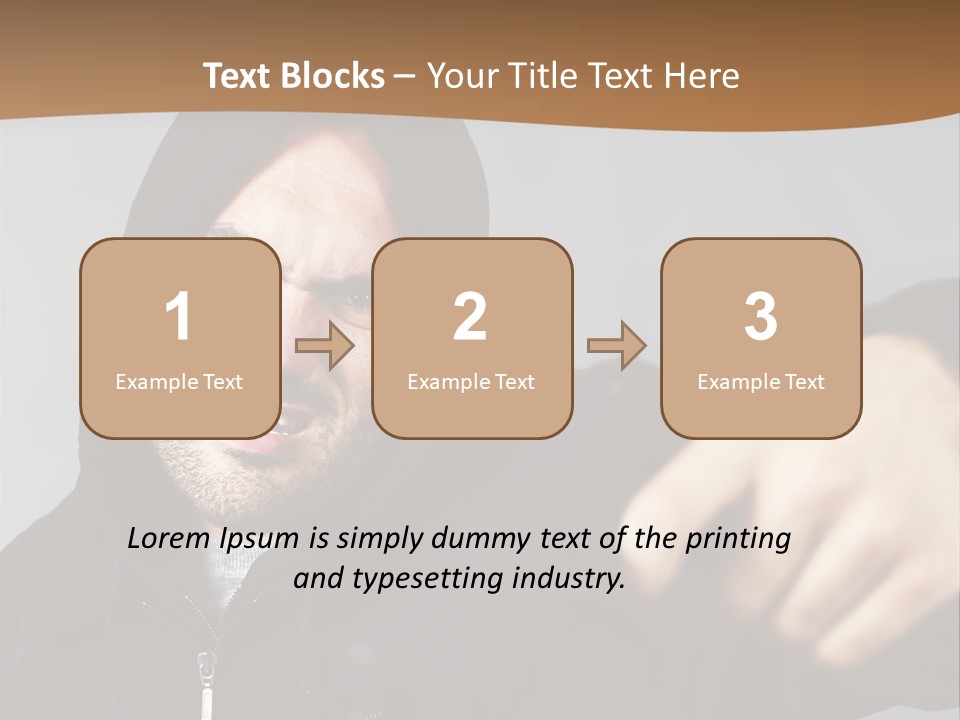 Gunman Male Terrorist PowerPoint Template
