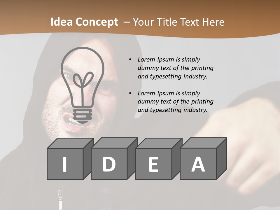 Gunman Male Terrorist PowerPoint Template