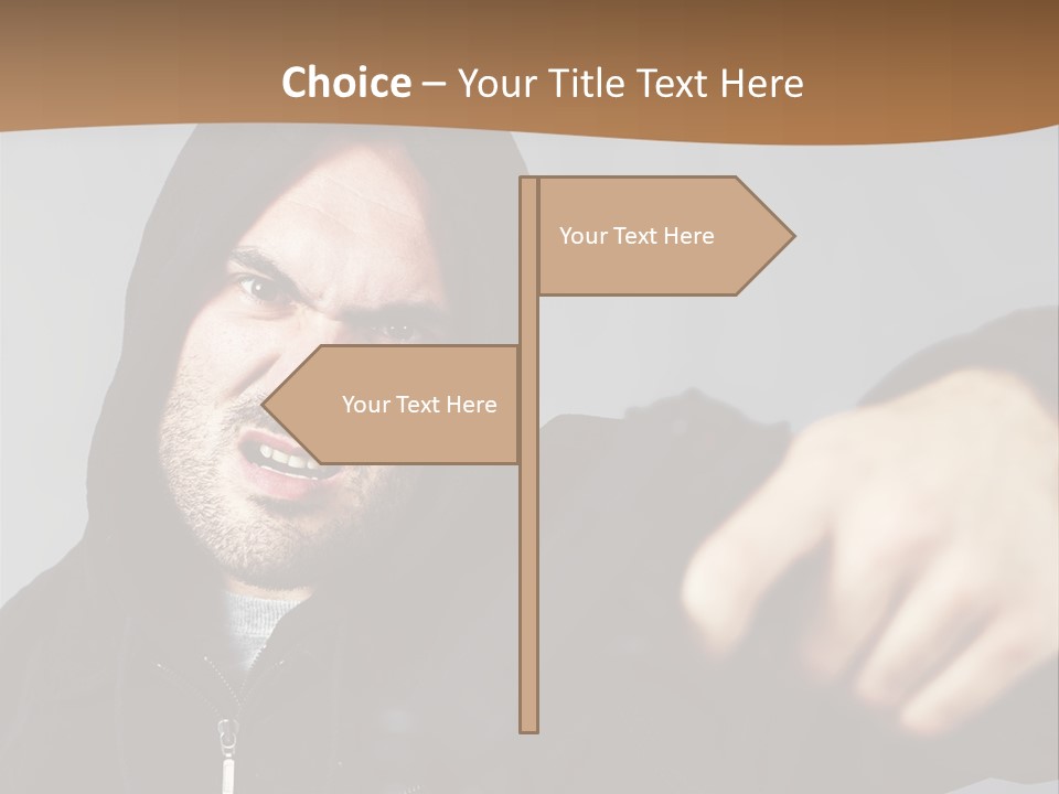 Gunman Male Terrorist PowerPoint Template