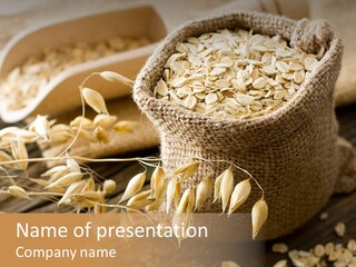 On White Oat Organic PowerPoint Template