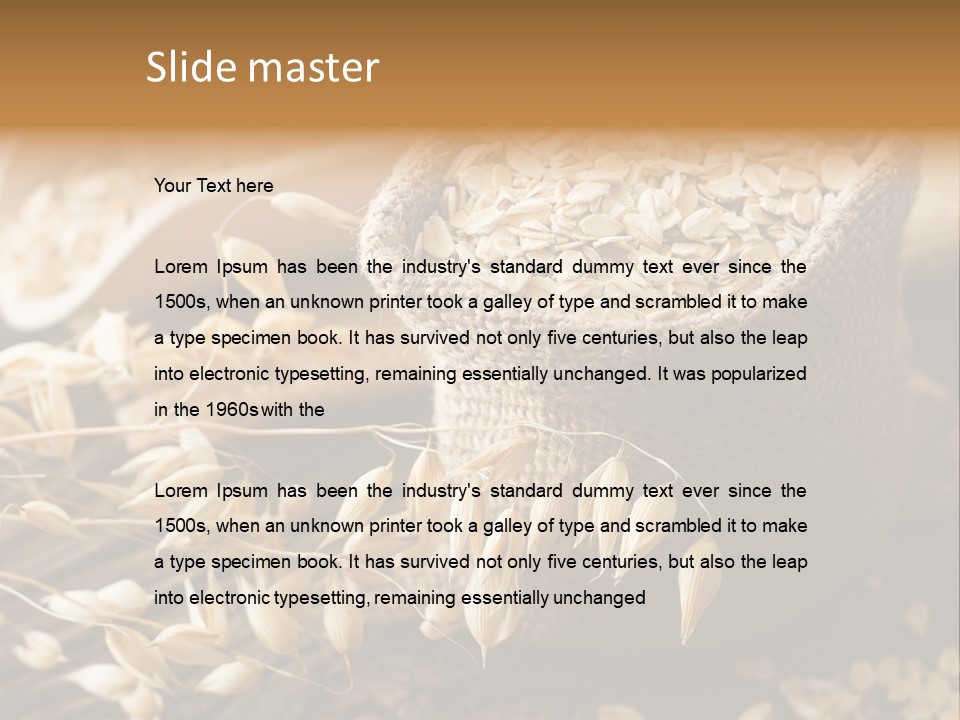On White Oat Organic PowerPoint Template