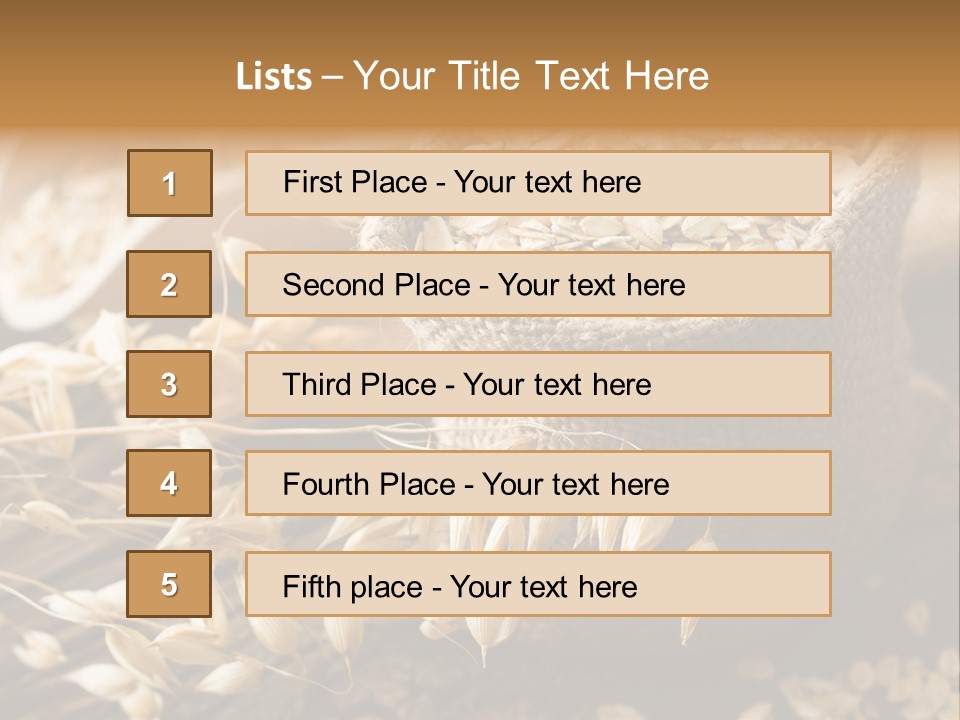 On White Oat Organic PowerPoint Template