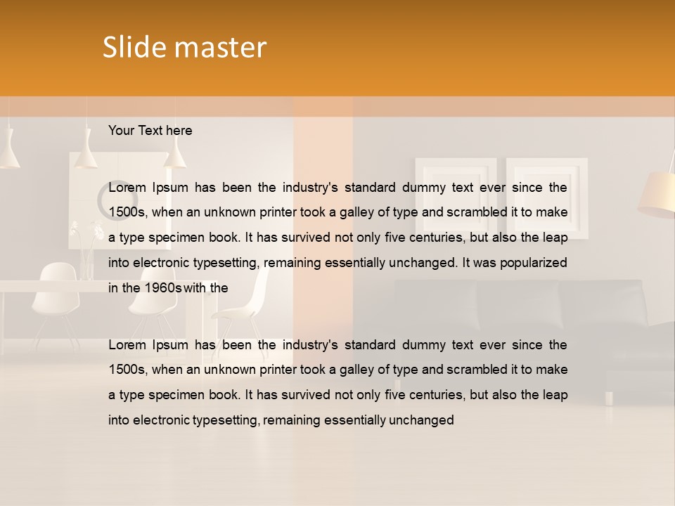 Lounge Floor Horizontal PowerPoint Template