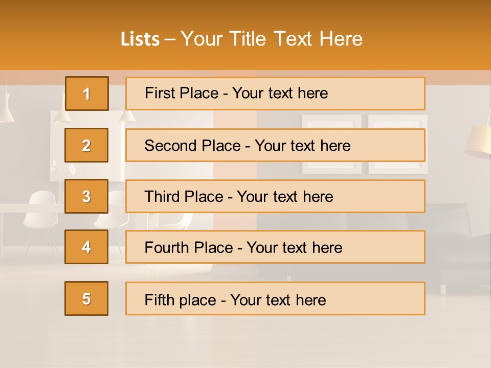 Lounge Floor Horizontal PowerPoint Template