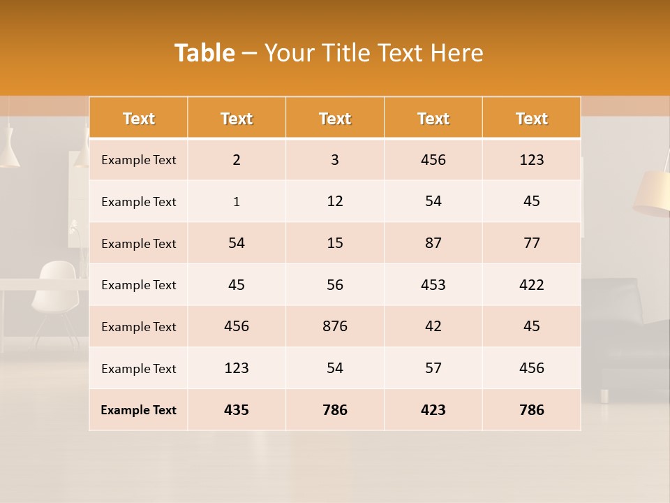 Lounge Floor Horizontal PowerPoint Template