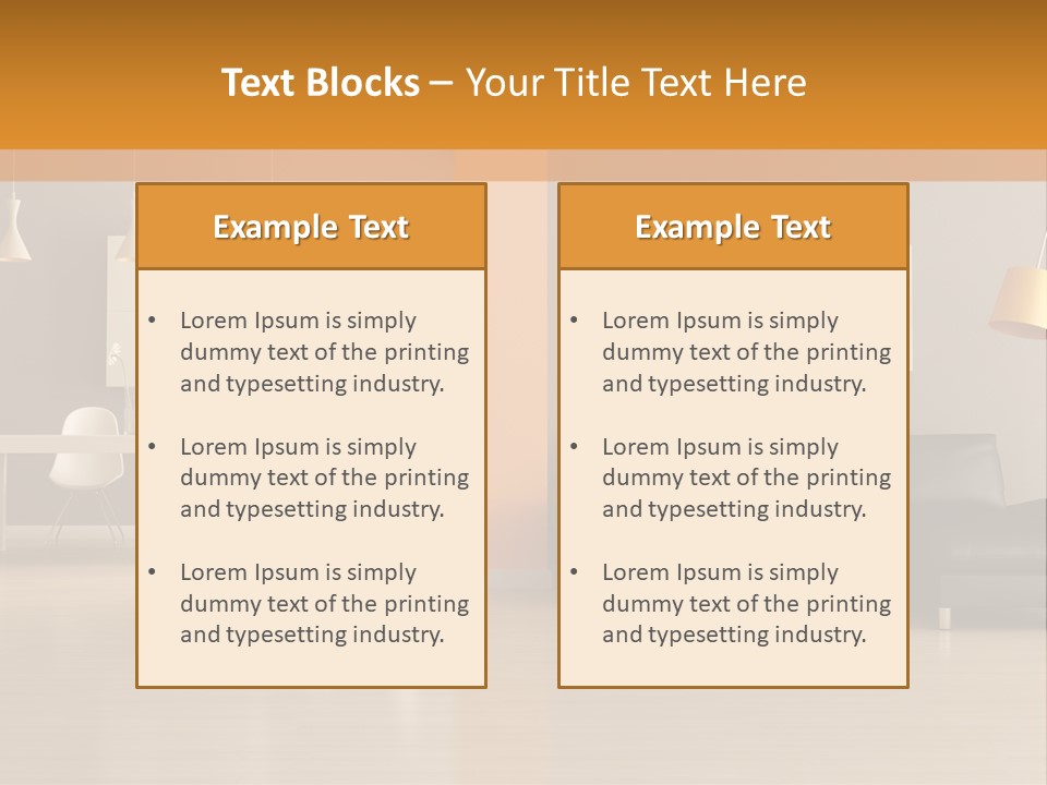 Lounge Floor Horizontal PowerPoint Template