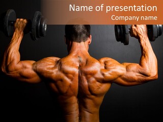 Black Background Workout Young PowerPoint Template