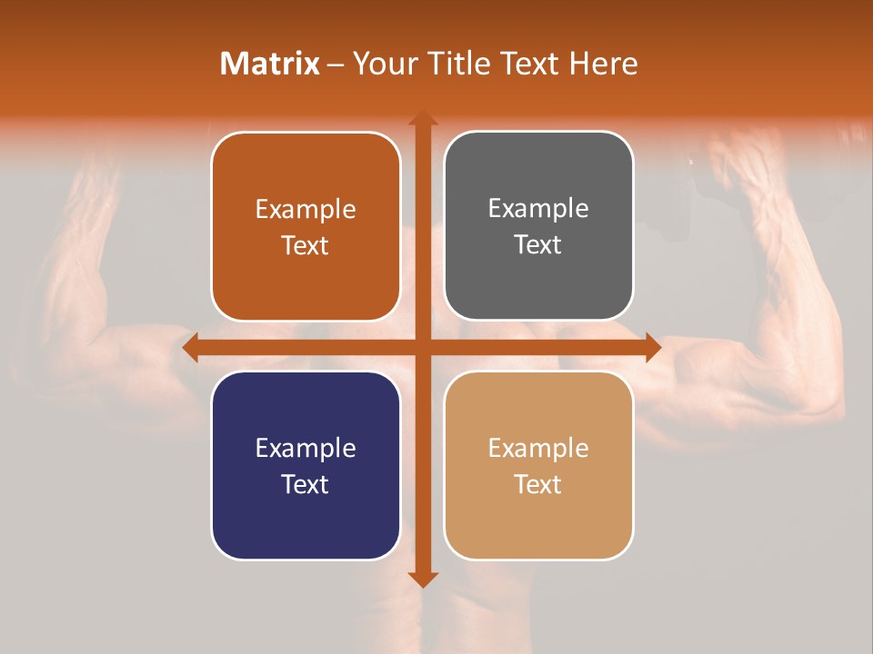 Black Background Workout Young PowerPoint Template