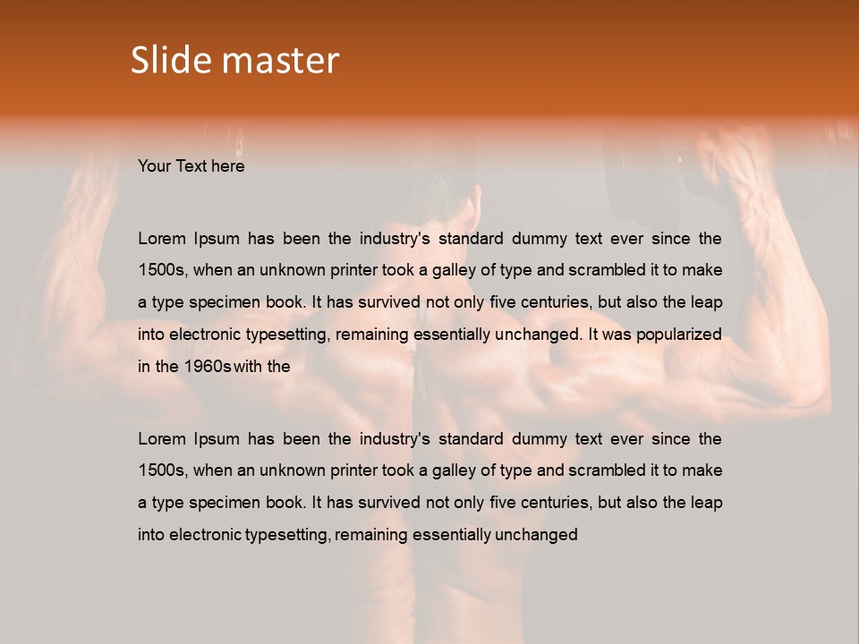 Black Background Workout Young PowerPoint Template