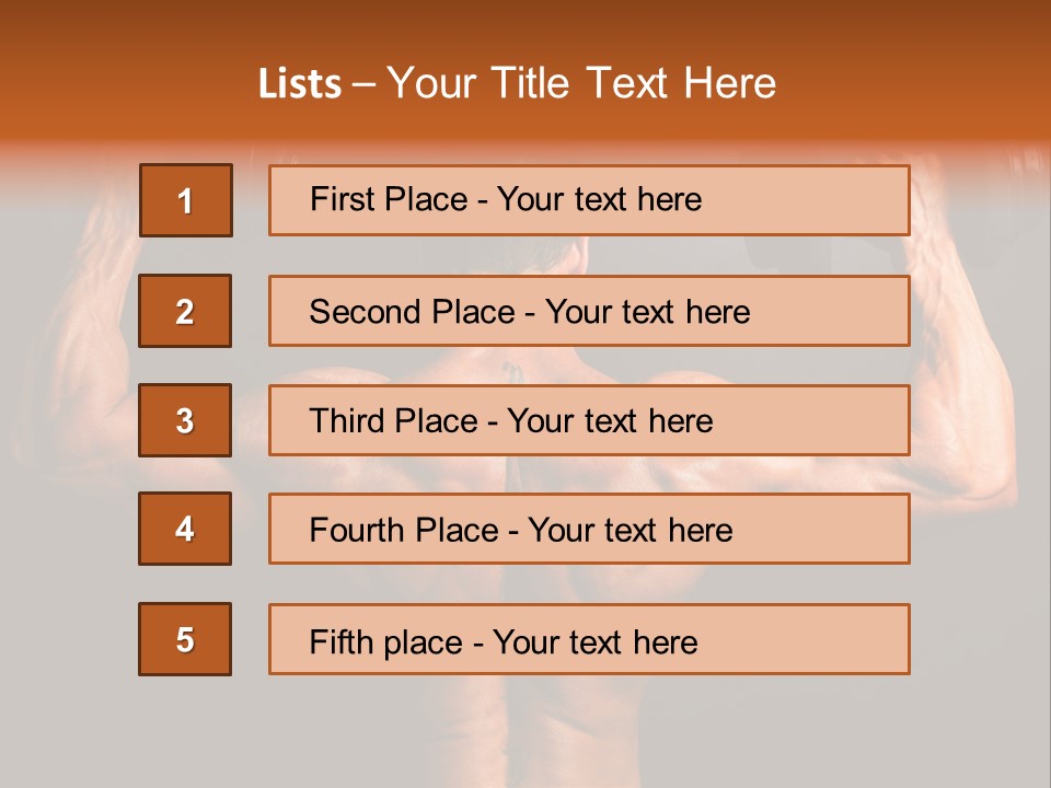 Black Background Workout Young PowerPoint Template