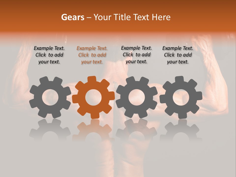 Black Background Workout Young PowerPoint Template