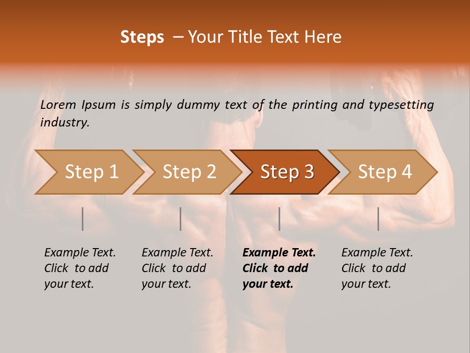 Black Background Workout Young PowerPoint Template