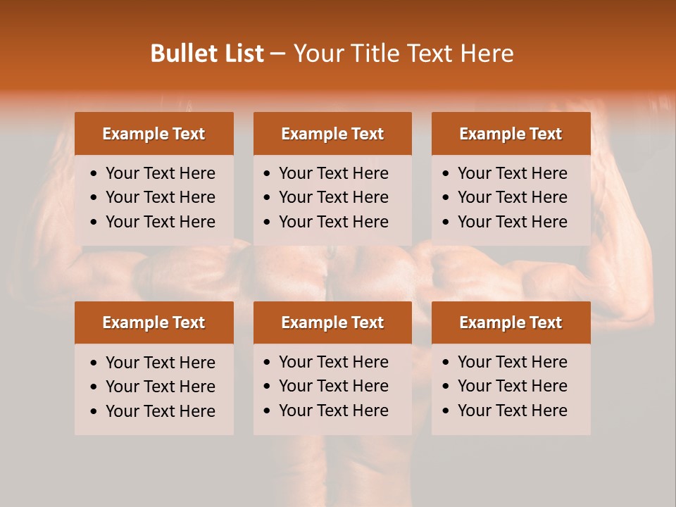 Black Background Workout Young PowerPoint Template
