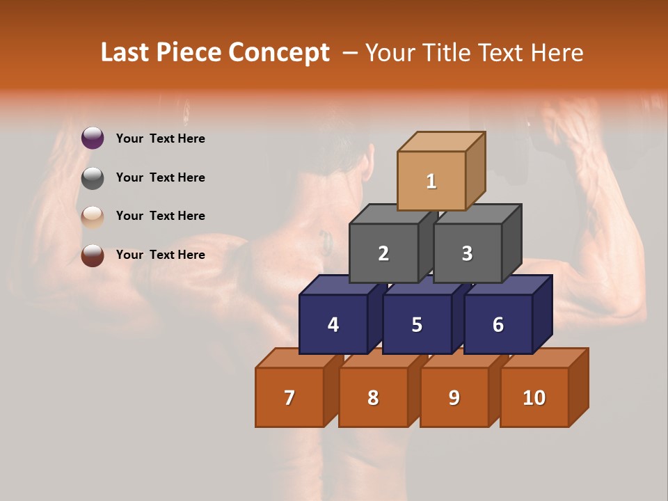 Black Background Workout Young PowerPoint Template