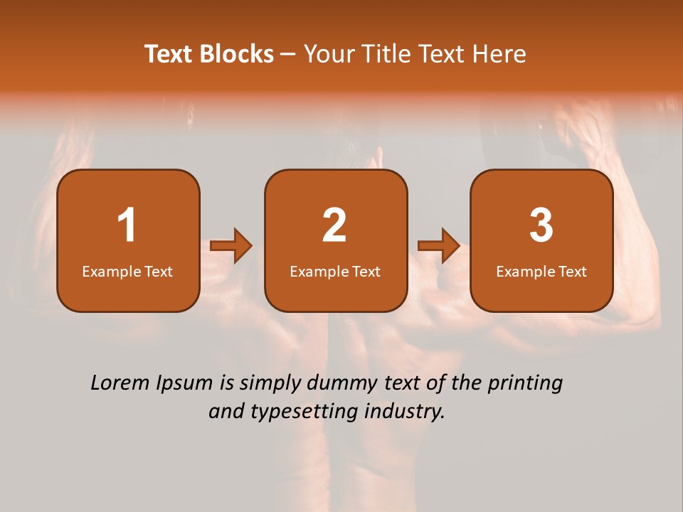 Black Background Workout Young PowerPoint Template