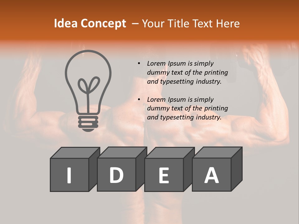 Black Background Workout Young PowerPoint Template