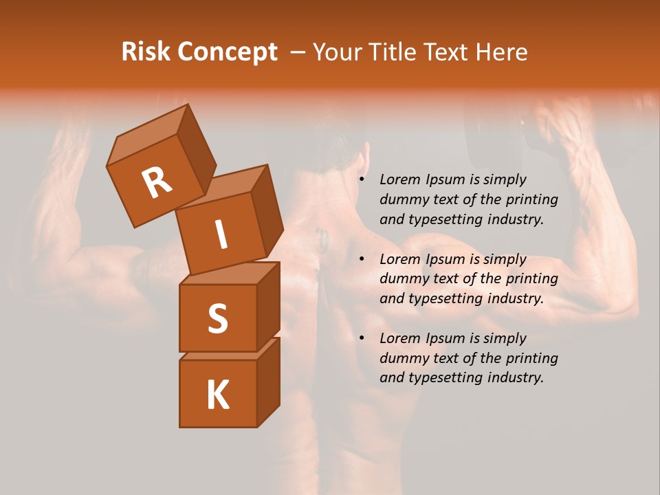 Black Background Workout Young PowerPoint Template