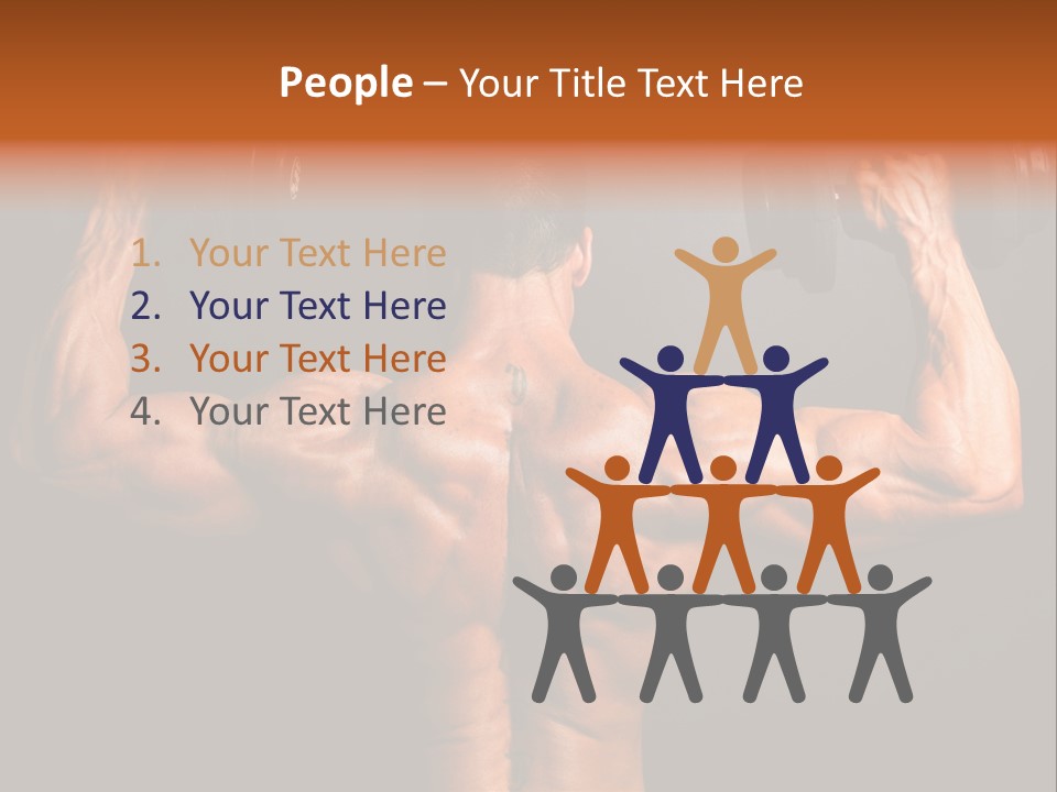 Black Background Workout Young PowerPoint Template