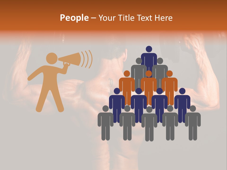 Black Background Workout Young PowerPoint Template